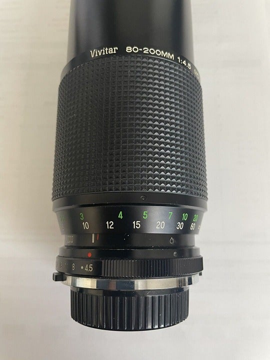Vivitar 80-200mm 1:4.5 MC Zoom Lens No. 28152097, Includes Polarizer 58MM Filter