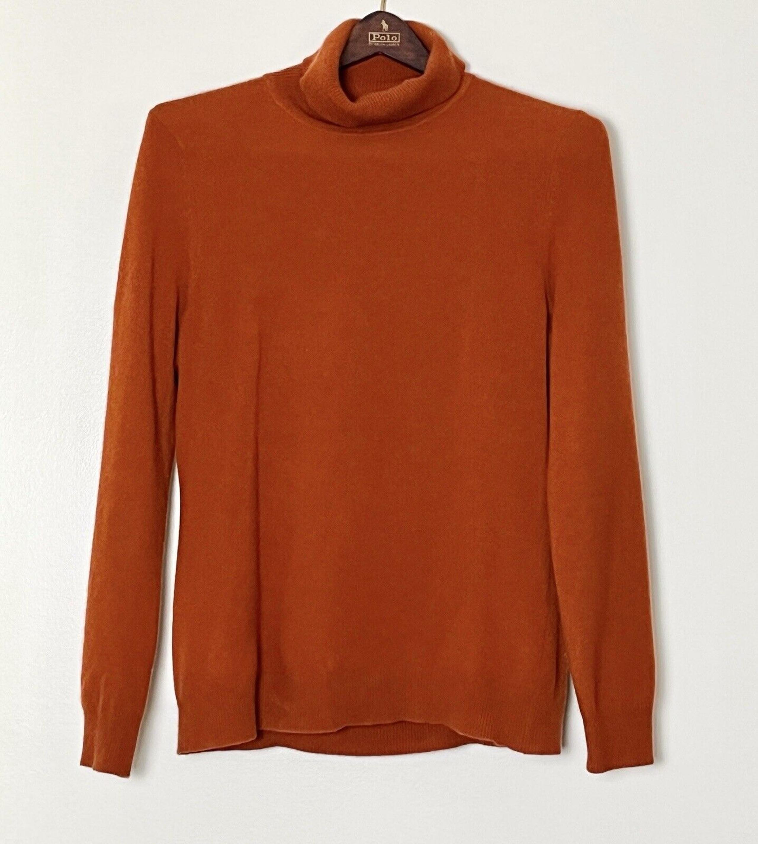 Lord & Taylor Cashmere Sweater Medium Orange Vintage Luxury Romantic Academia