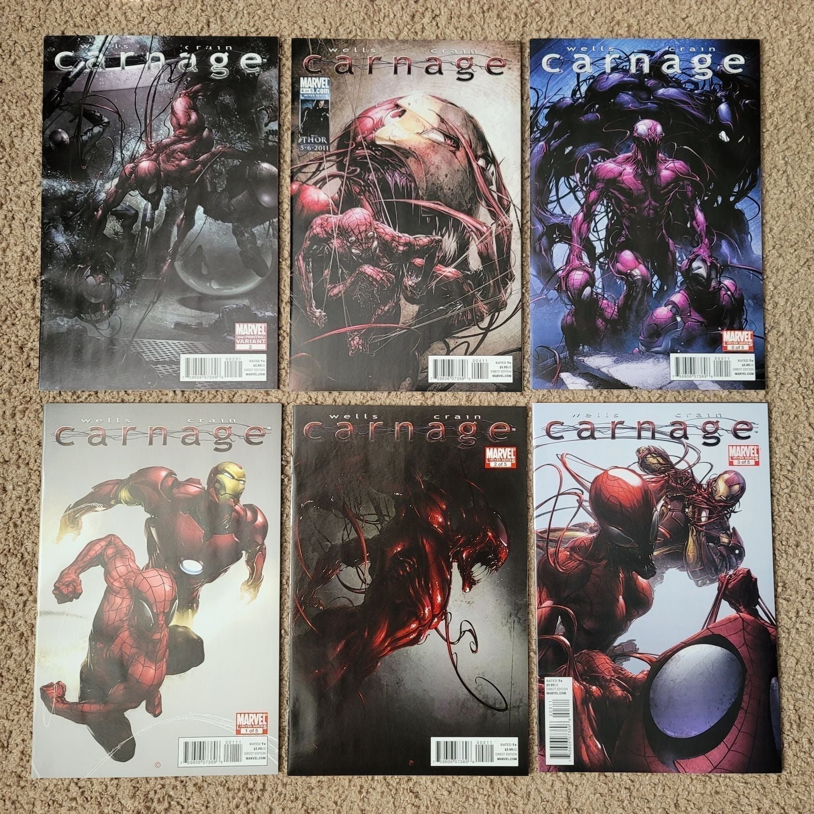 Carnage 2010 6 issue lot