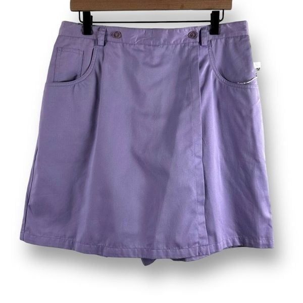 Liz Golf Women's 16 Classic Cotton Skort Skirt Pastel Purple Preppy Country Club