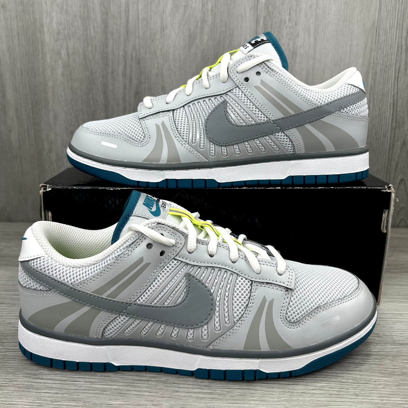 Nike Dunk Low Zoom Vemero Smoke Grey Fog Familia Teal Volt Sz 9 W FJ5473-099