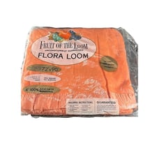 Fruit Of The Loom Flora Loom 72” X 90” Blanket Satin Acetate Jacquard Binding