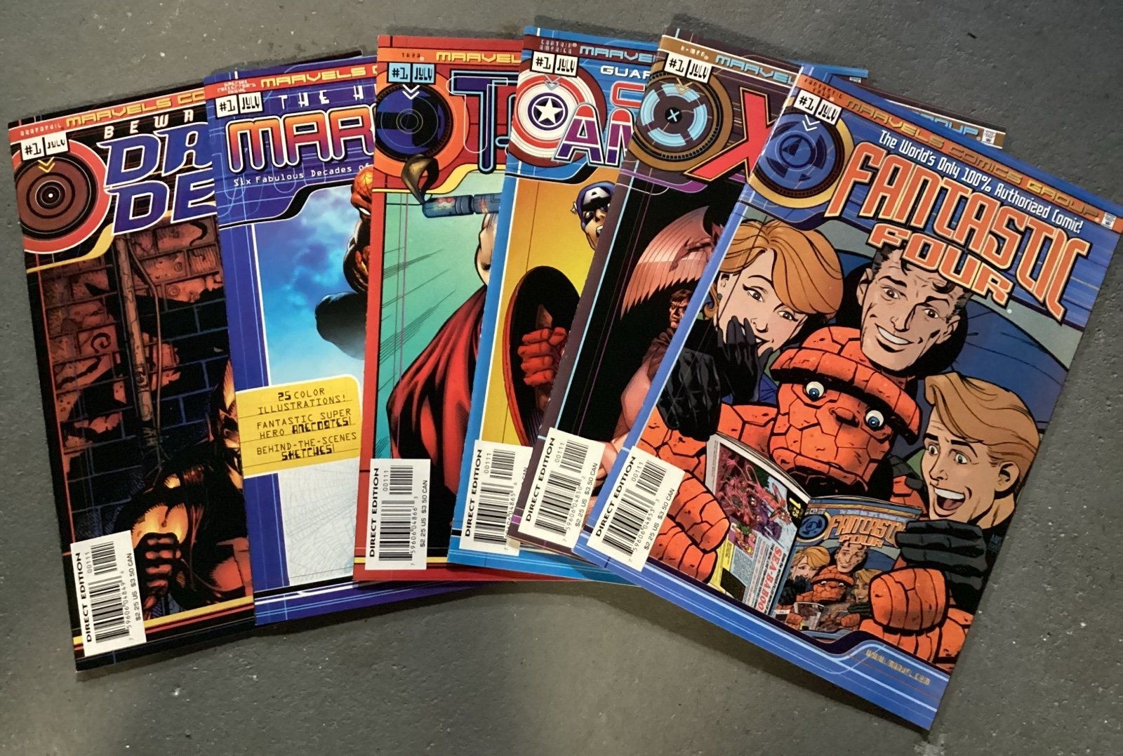 Lot of 7 Marvel Comics Group #1’s from July 2000