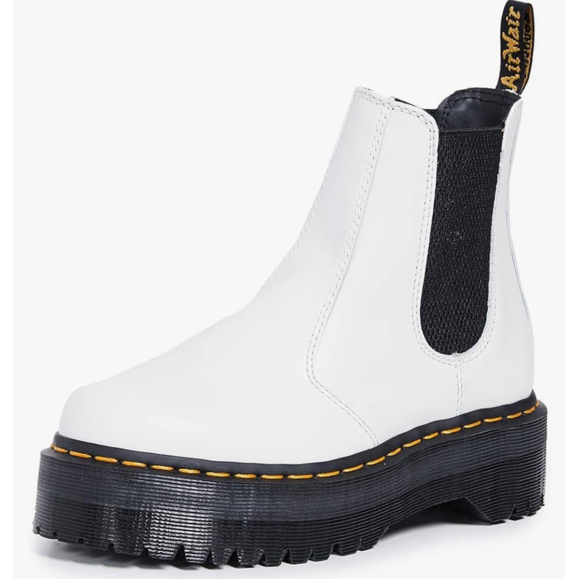 Dr. Martens White 2976 Quad Platform Chelsea Boots Size 7