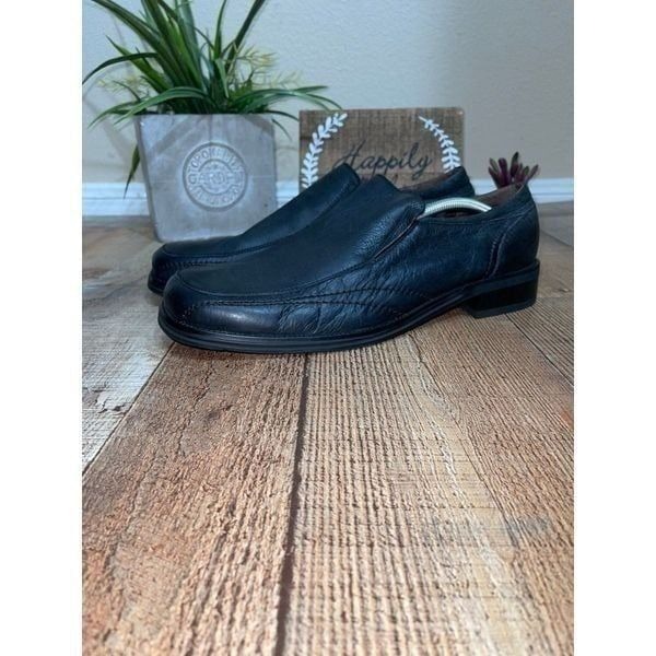 BED STU-Grunge Black Pebbled Leather Loafer Slip On Shoe Men's Size US 14