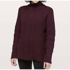 Lululemon Bring the Cozy Turtleneck Fisherman Sweater