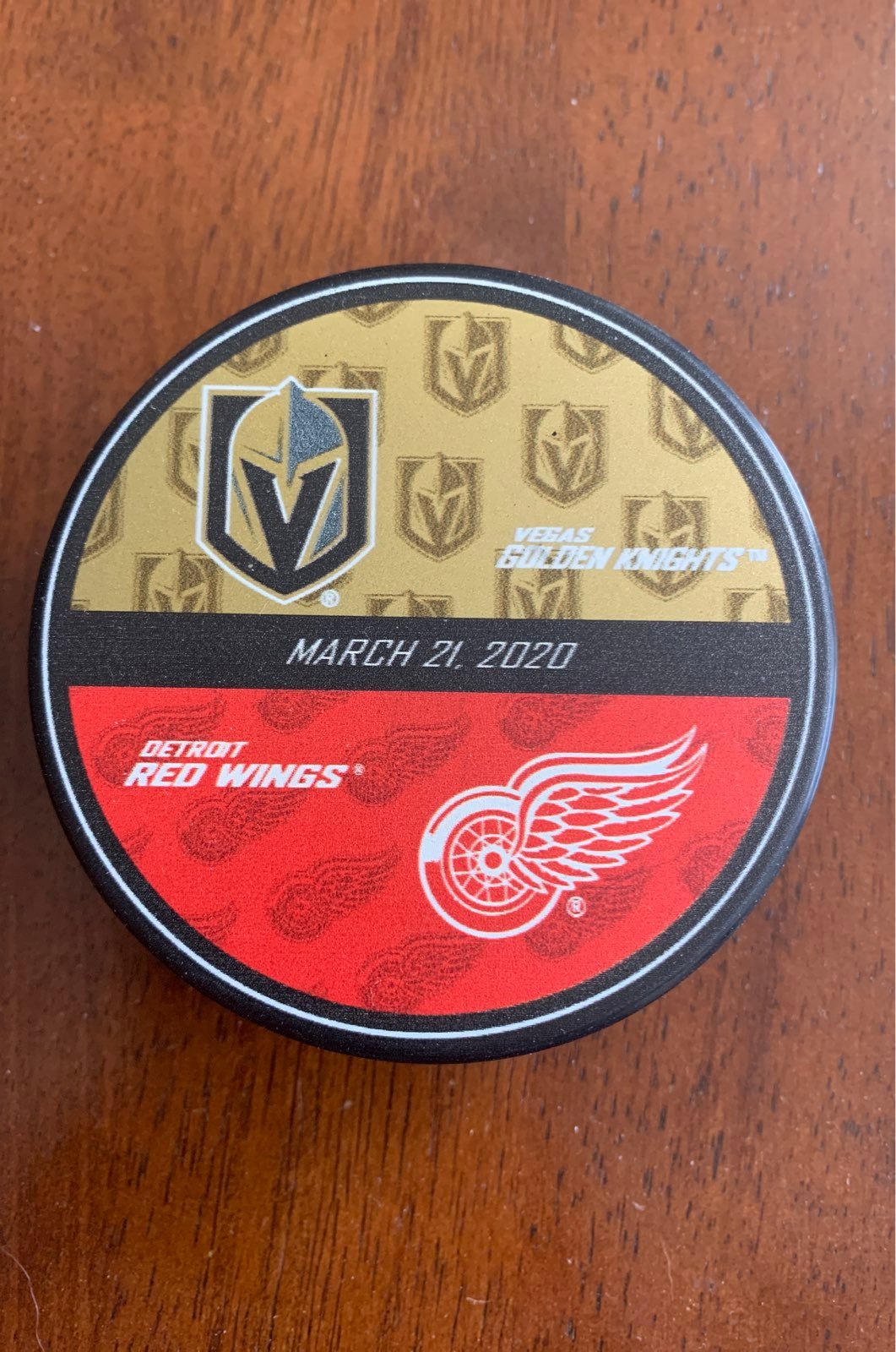 Vegas Golden Knights puck