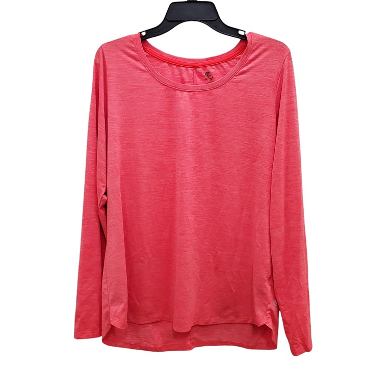 C9 by Champion Women's Bright Neon Melon Long Sleeve Thumbhole Athletic Top XL