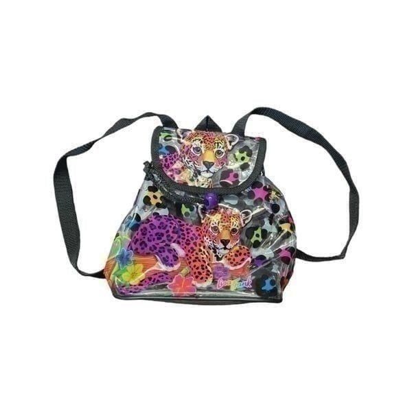 Lisa Frank 1990 Leopard Rainbow Cheetah Clear Backpack Vintage