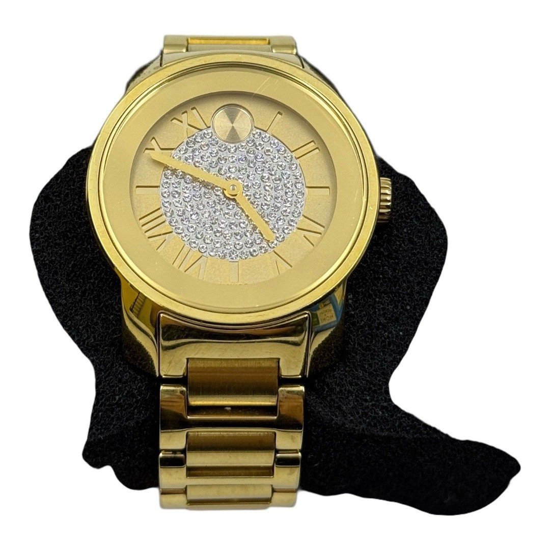 Movado Bold Watch MB.01.3.3.4.6131 Stainless Steel Gold Tone Quartz Women 32MM