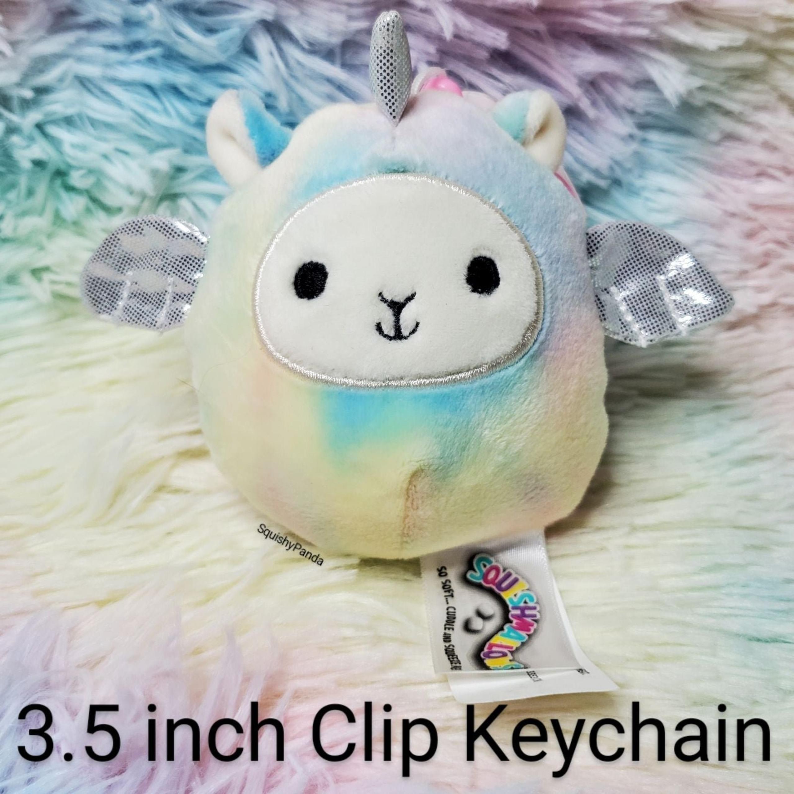 3.5" Lucy-May the Llama-Pegasus Squishmallow Clip Keychain 2019 Easter Edition