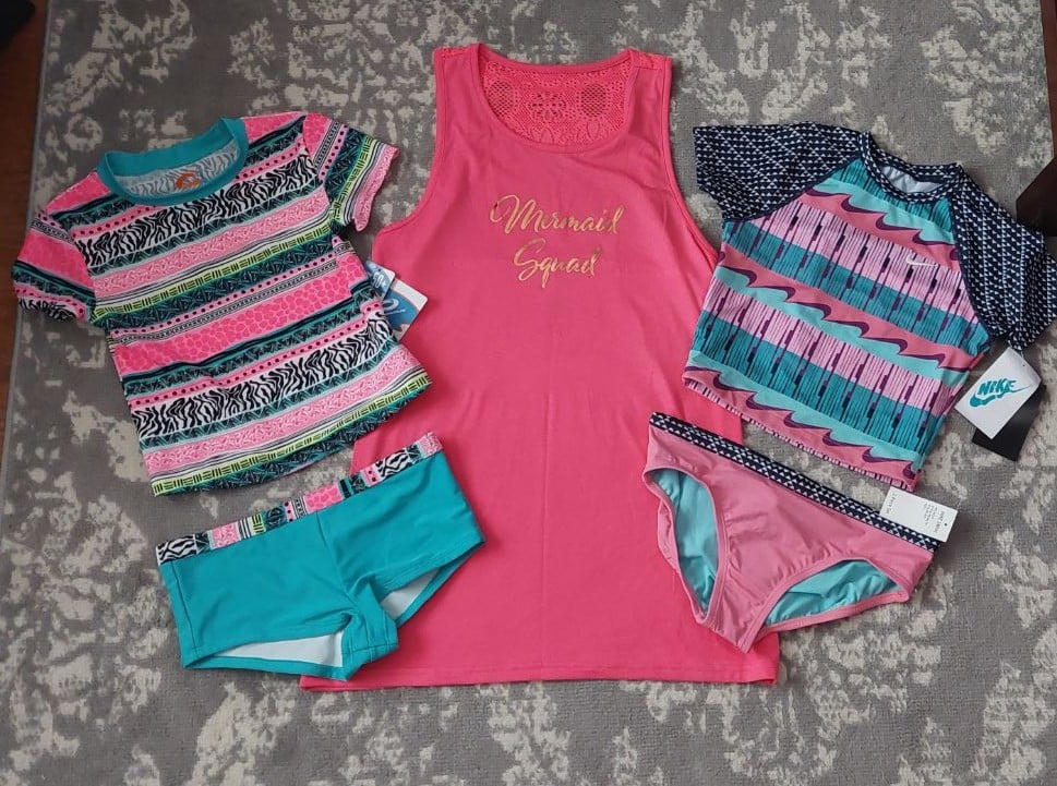 Girls Swimsuits & Swimsuit Cover-up size L (12-14)