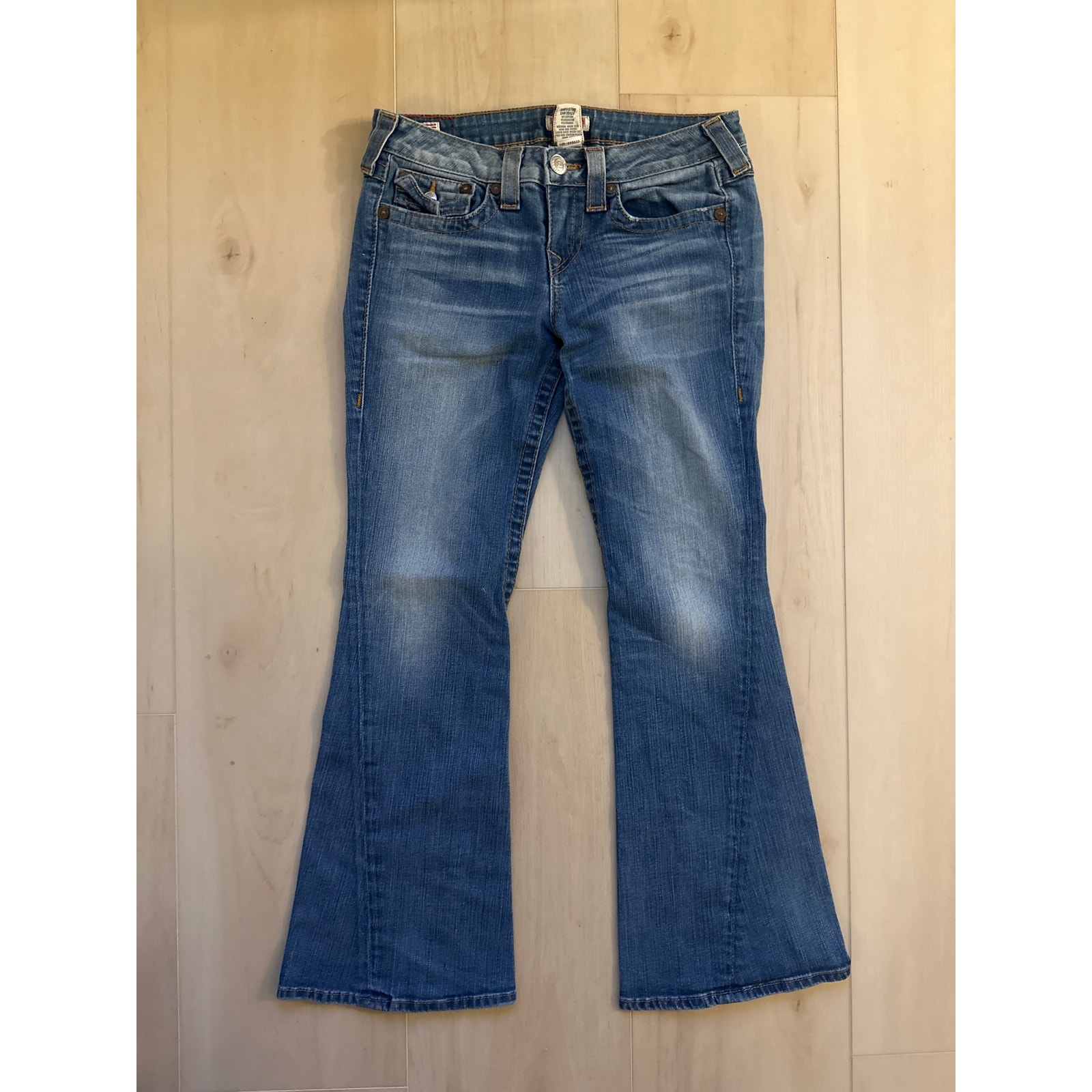 True Religion VINTAGE Womens Joey Flare Bootcut Jeans Retro Low Rise Y2K 29