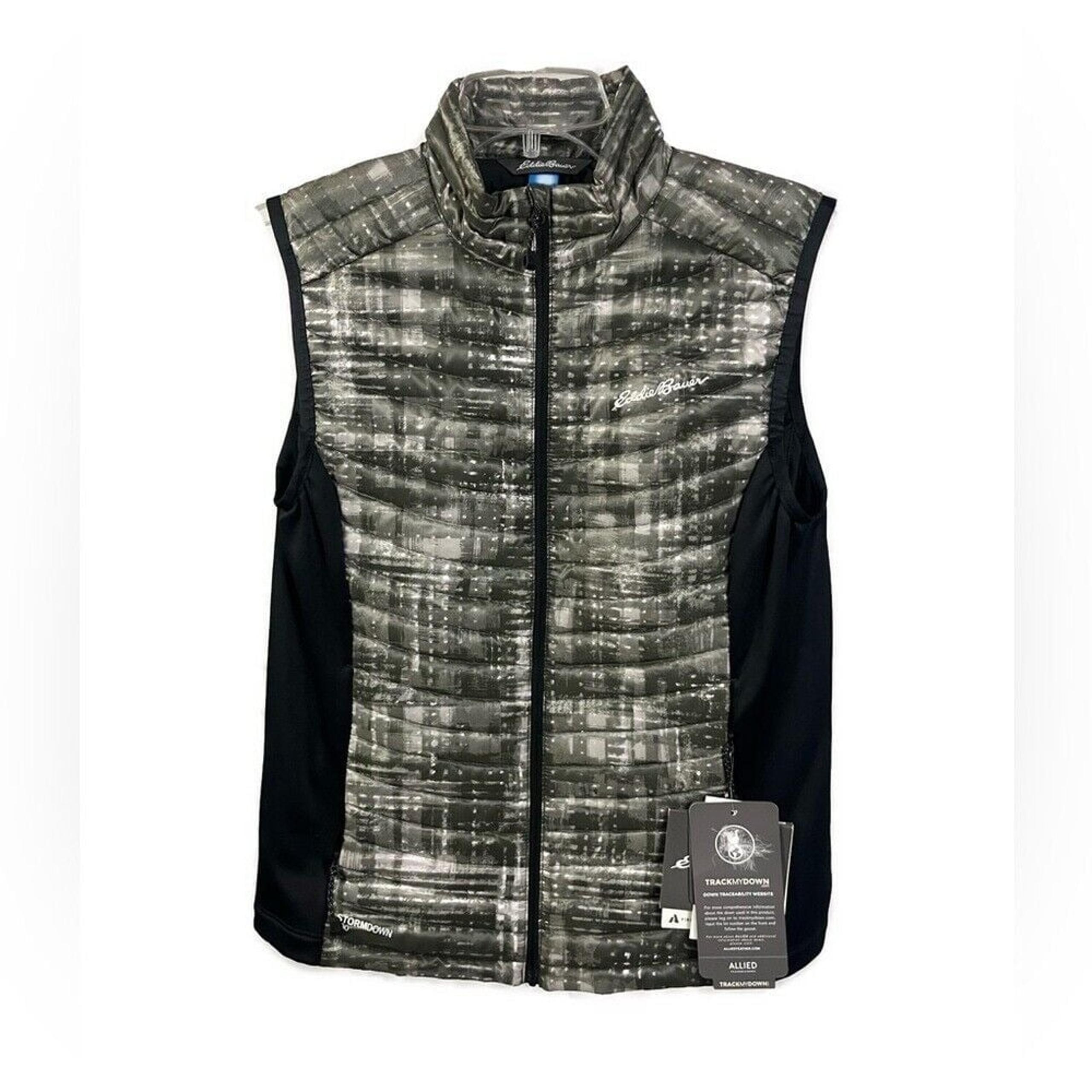 Eddie Bauer NWT First Ascent Stormdown Microtherm Down Filled Printed Vest- S