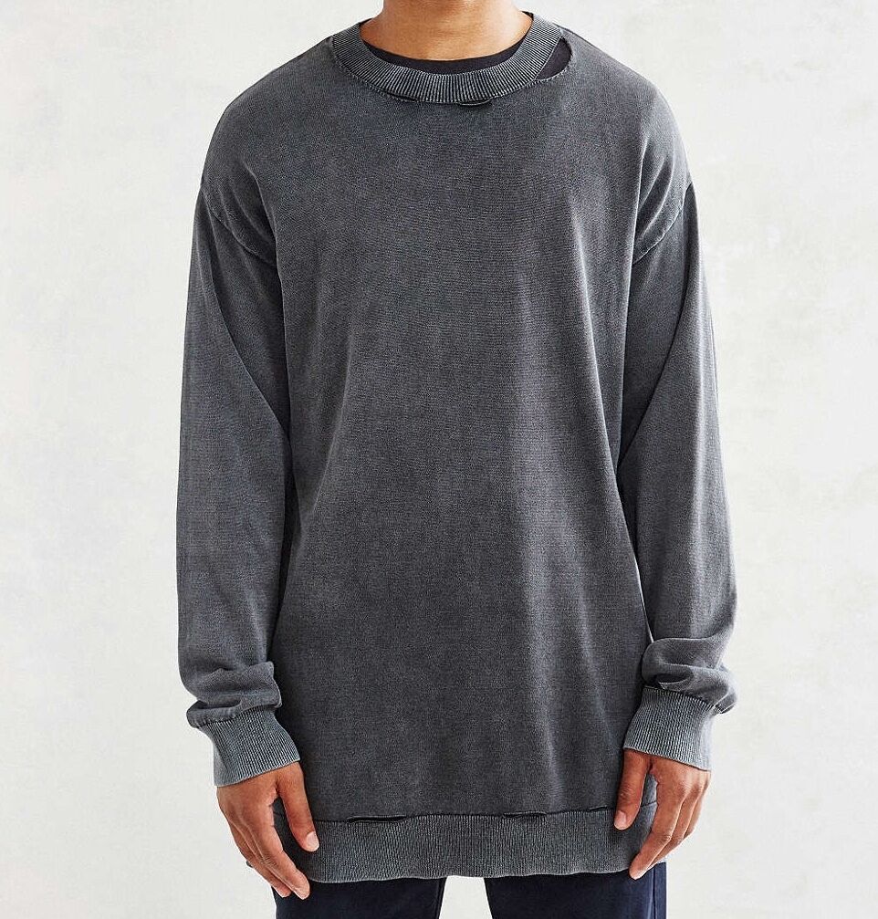 NWT 115 Cheap Monday Impact Knit Sweater Sweatshirt Long Distressed sz S