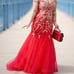 Anny Lee Prom Dress/Medium (Size 8)/Red and Gold! ***WORN ONCE***