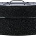 19 inch oval roaster with Lid enameled steel design