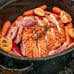 19 inch oval roaster with Lid enameled steel design