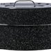 19 inch oval roaster with Lid enameled steel design