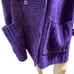 Stitches In Time Womens Purple Notched Collar Oversized Cardigan Size 3X Casual