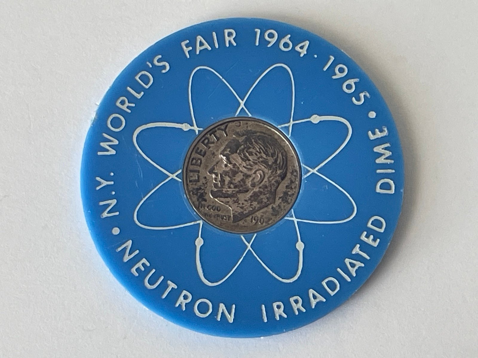 1964-1965 N.Y World’s Fair Neutron Irradiated Silver Dime