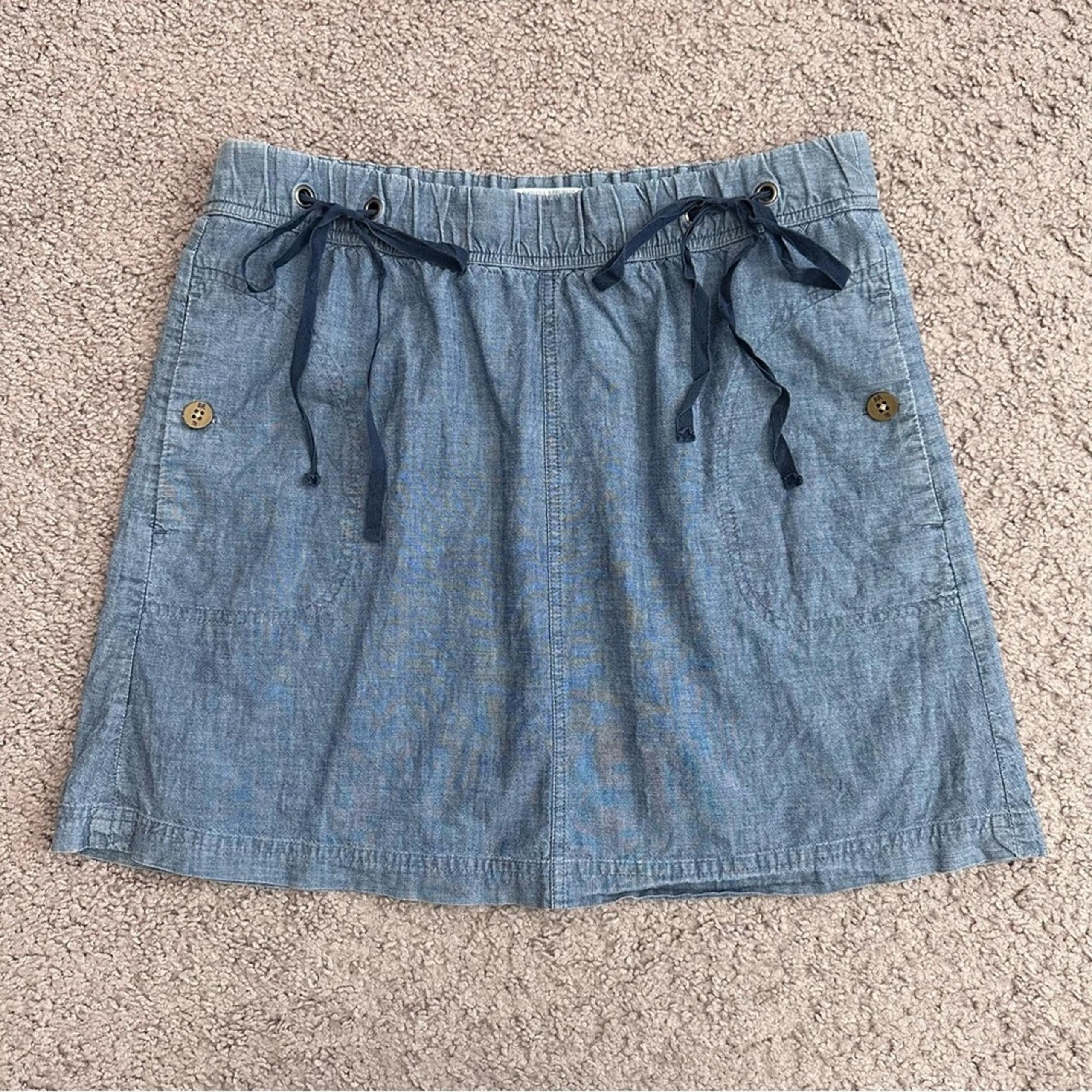 Banana Republic Heritage Chambray Mini Skirt Womens 10