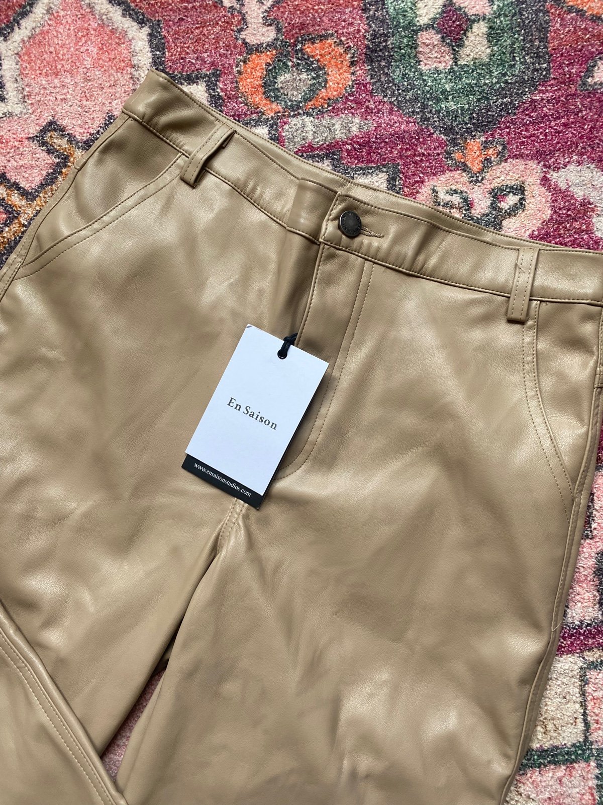 en saison vegan leather pants