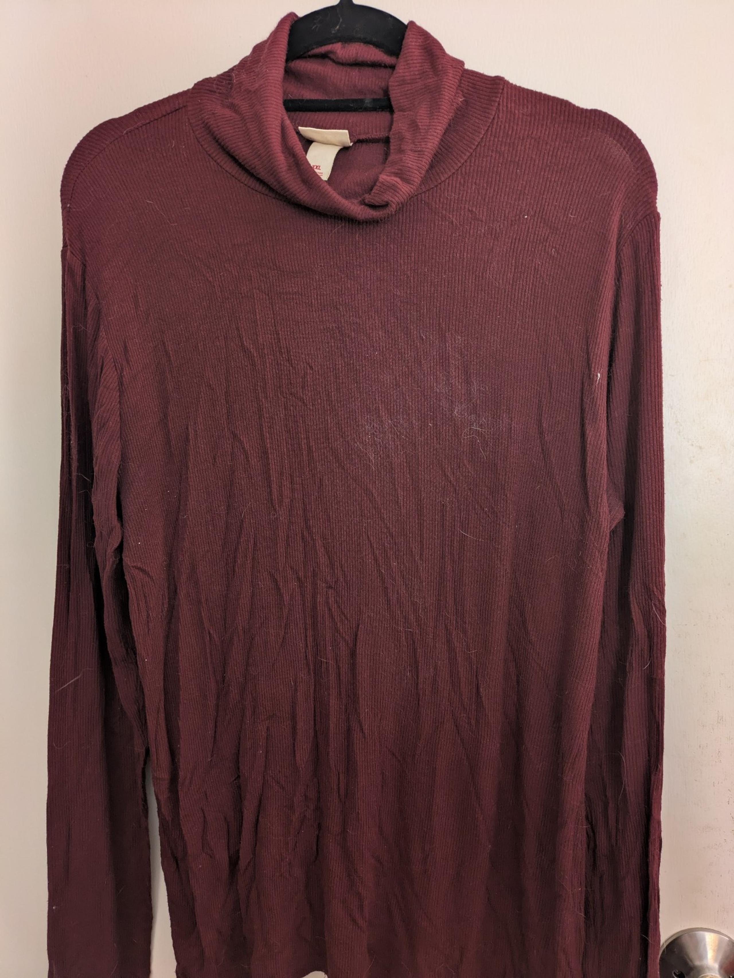 Burgundy Long Sleeve Turtleneck