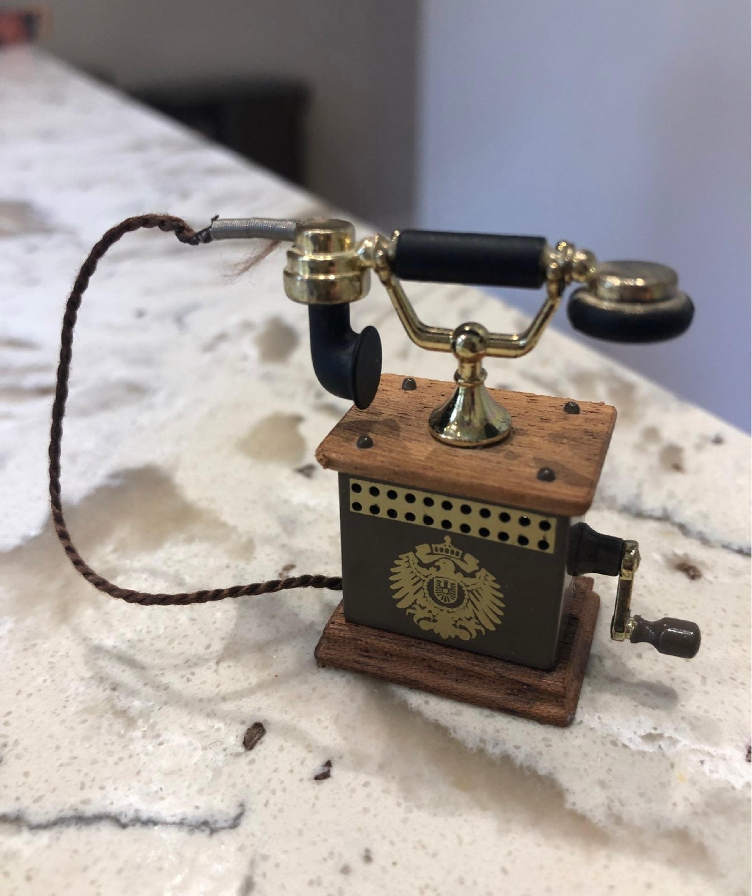 RARE Bodo Hennig dollhouse phone - Original Vintage Style