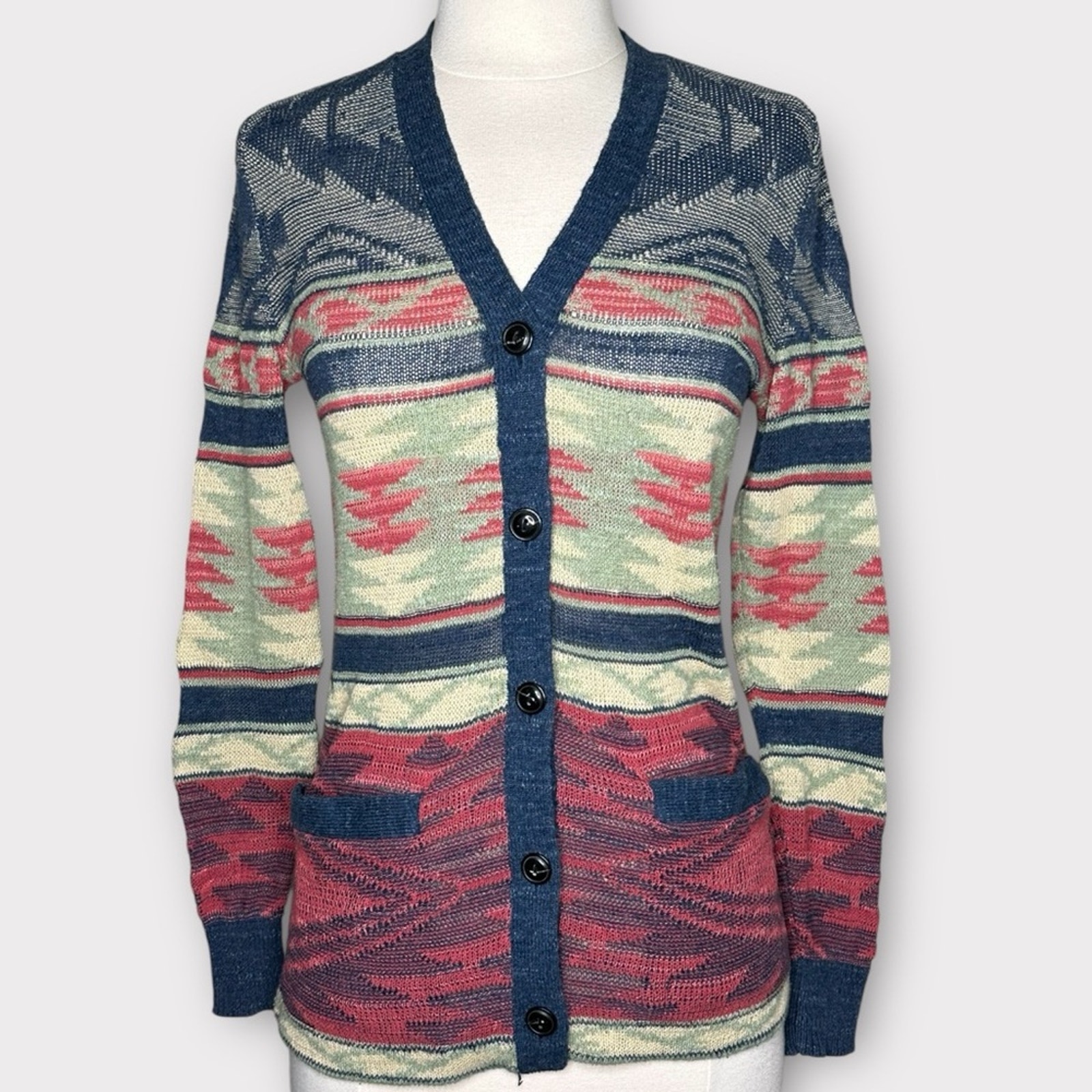 Denim & Supply Ralph Lauren Cardigan Sweater Southwestern Ranch Navajo Aztec