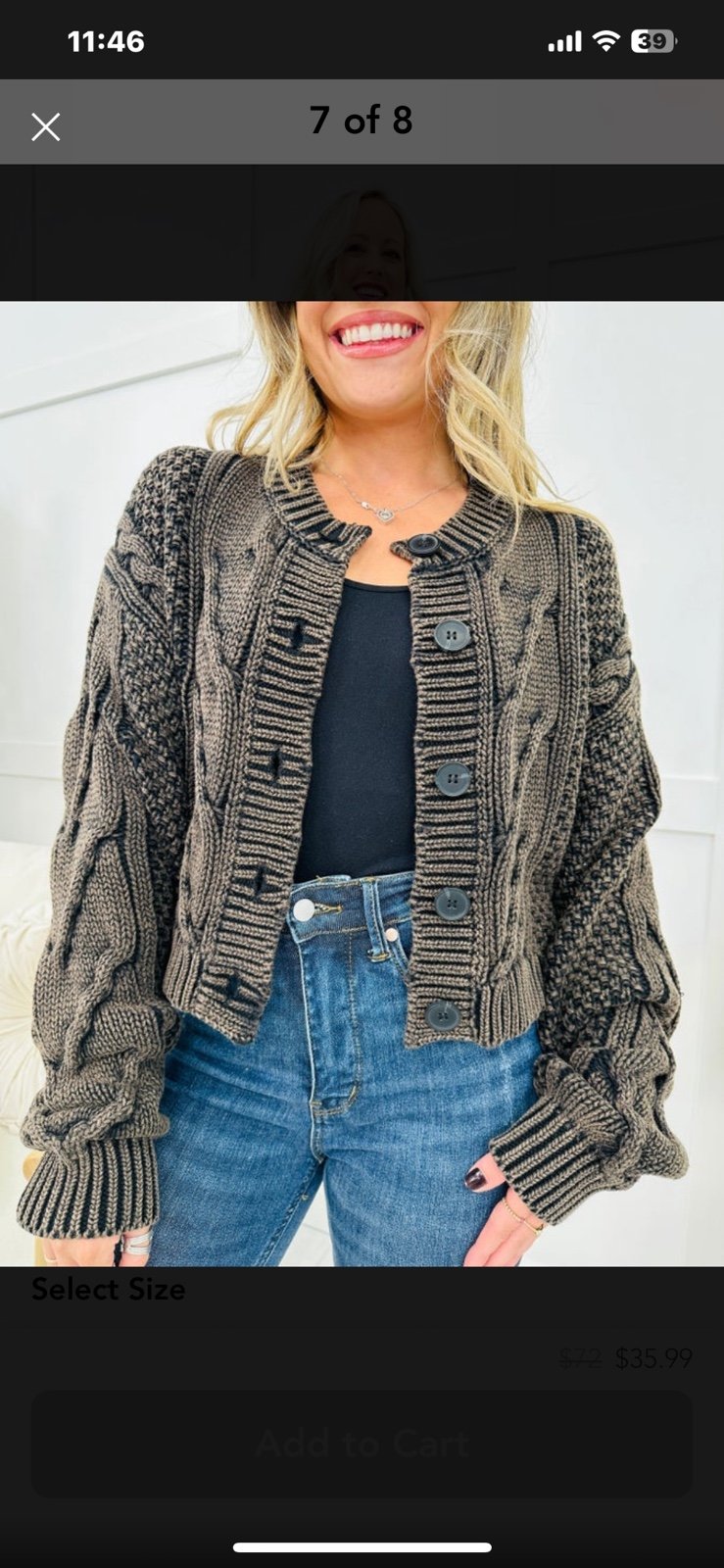 Oli & Hali black cardigan LG NEW