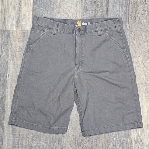 CARHARTT RUGGED FLEX RELAXED FIT CANVAS WORK SHORT 105514-039 GRAY Men's Size 36