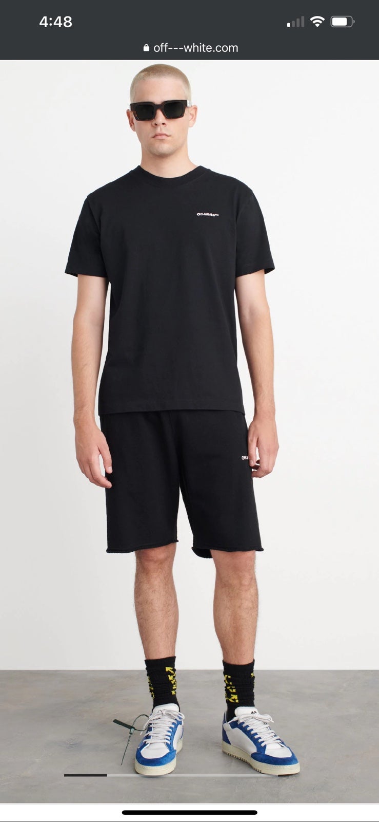 NWT!! Off White Black Short Sleeve Mens T-shirt Off-White Logo Size XL