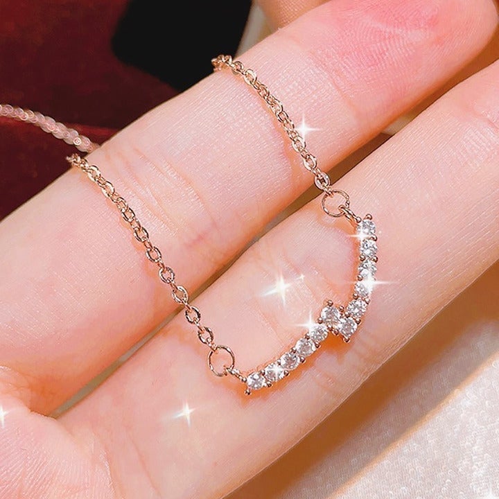 18K Pink Rose Gold Necklace 2ct Diamond Womens Chain Jewelry 2 ct 18 K Jewelry