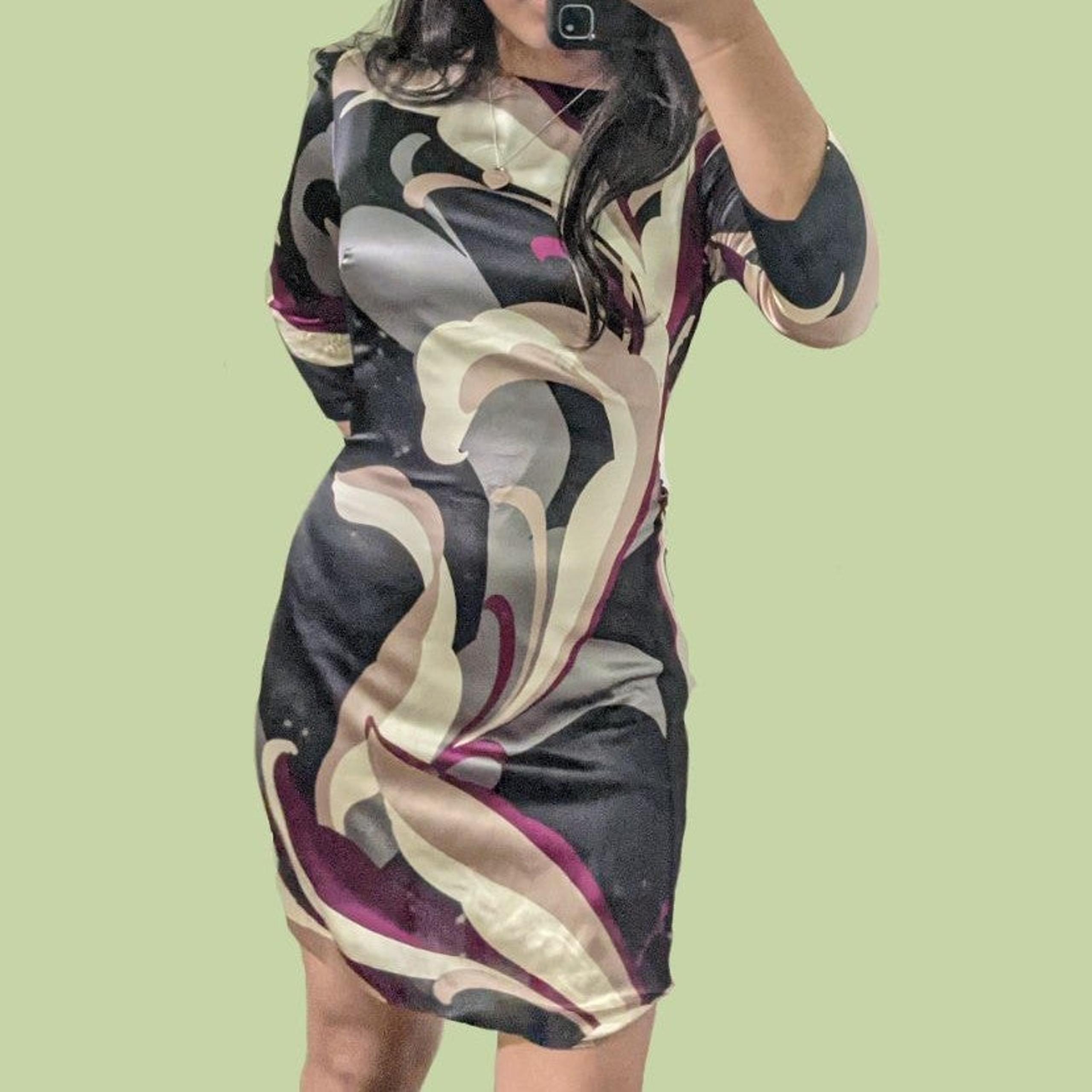 Silk 70s inspired dress