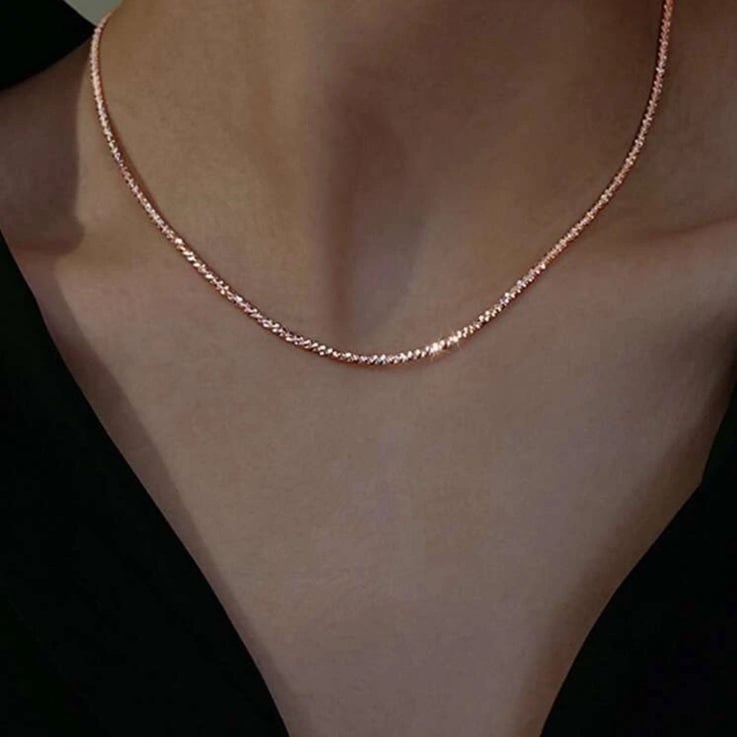 18K Rose Gold Minimalist Necklace✨NEW