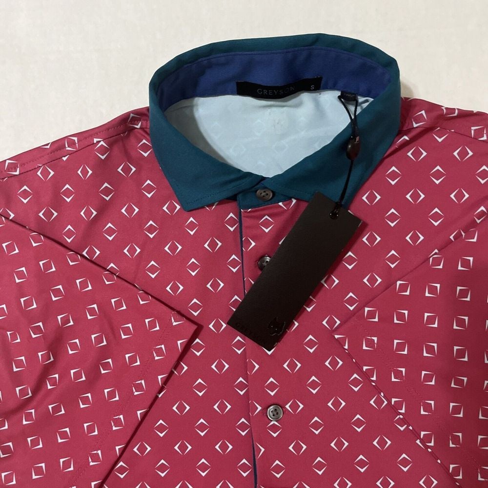 Greyson Golf Night Fly Polo Mens Size Small Bittersweet Nwt 110 Authentic New