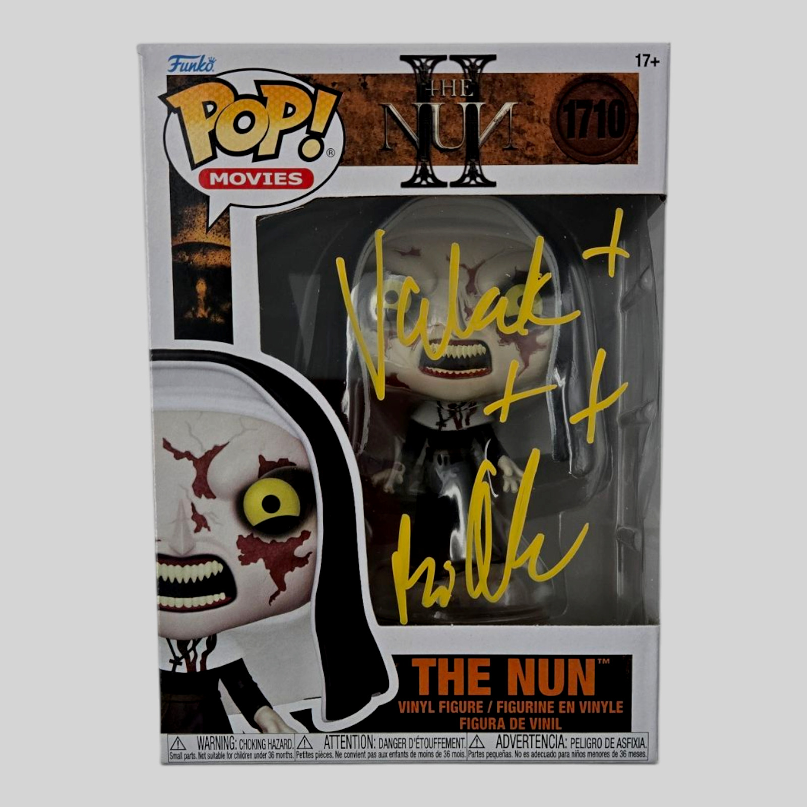 The Nun Signed Funko Pop The Conjuring Bonnie Aarons Horror Valak Beckett COA 95