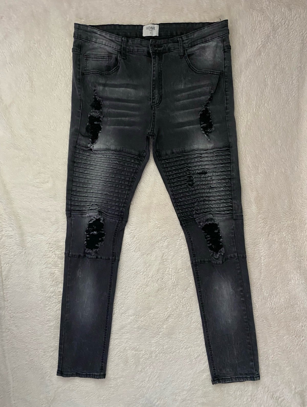 Men’s Distressed Jeans, KDNK, Size 36