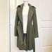 United Colors Of Benetton Military Green Wool Belted Pea Coat
