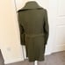 United Colors Of Benetton Military Green Wool Belted Pea Coat