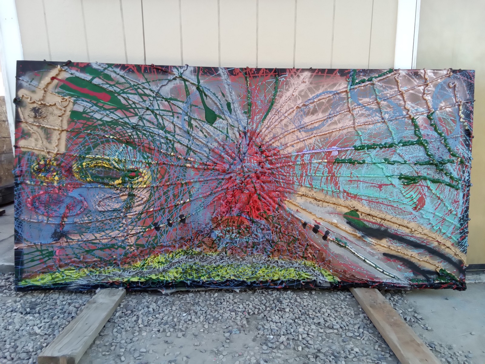 Massively Enormous ABSTRACT stretched canvas painting/wall covering