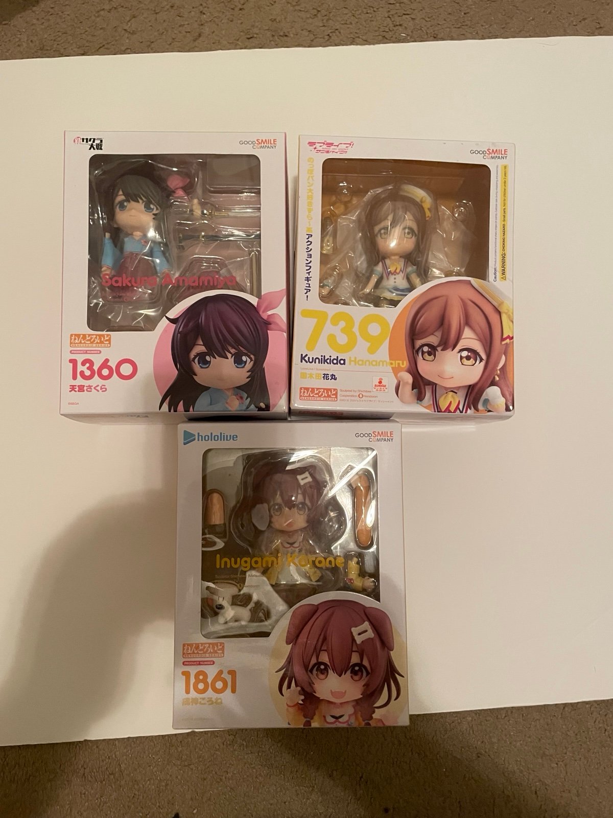 Nendoroid lot 3 hanamaru sakura and korone