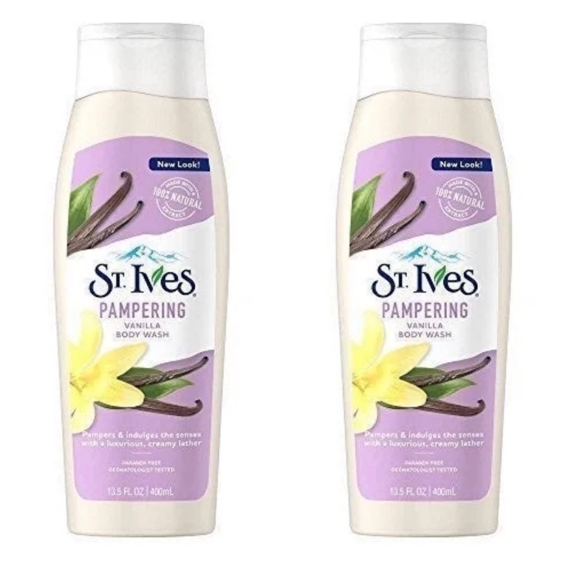 2 x St Ives Pampering Vanilla Body Wash