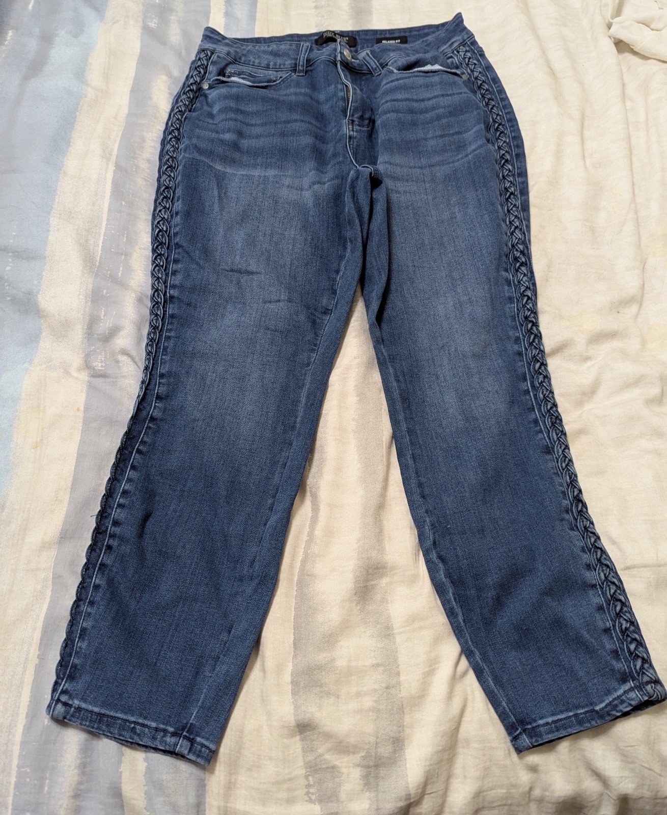Judy Blue Relaxed Braided Seam Jeans