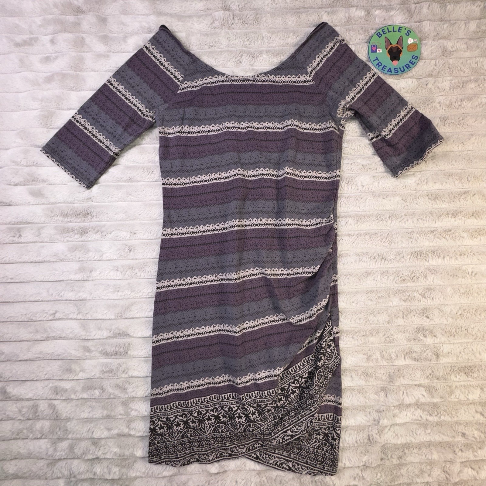 Intimately Free People Dress Medium Stretch Bodycon Boho Western Aztec Festival
