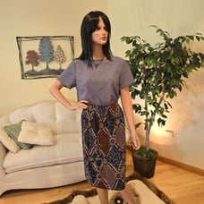 Sig Sport Skirt Elastic Waist Multi-Color Print Size Small