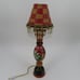 Stonehouse Farm Goods Handpainted Floral Flower Check Farmhouse Accent Lamp 1997