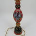 Stonehouse Farm Goods Handpainted Floral Flower Check Farmhouse Accent Lamp 1997