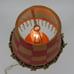 Stonehouse Farm Goods Handpainted Floral Flower Check Farmhouse Accent Lamp 1997